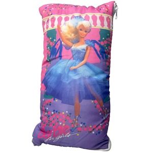 Mattel Barbie Vintage 90's Retro Pink Purple Small Throw Pillow Decor Nostalgia